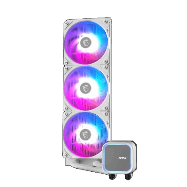 VENTILADOR P/CPU MSI (MAG CORELIQUID A13 360 WHITE) ARGB,ENFRIAMIENTO LIQUIDO, 3 FAN, 360MM, BLANCO - Image 2