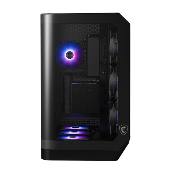 GABINETE MSI (MAG PANO 120R PZ) NEGRO, VIDRIO TEMPLADO PANORAMICO, 4*VENTILADOR ARGB, ATX, S/FUENTE - Image 3