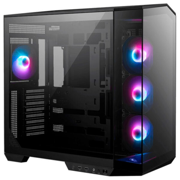 GABINETE MSI (MAG PANO 100R PZ) NEGRO,VIDRIO TEMPLADO,4*VENTILADOR, ATX, SIN FUENTE