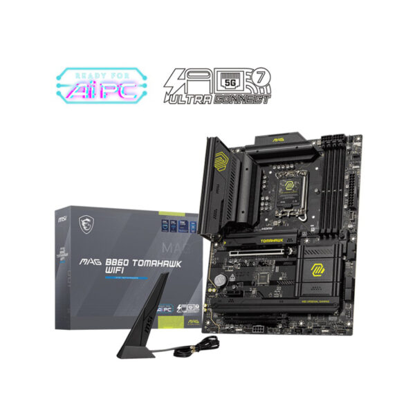 MOTHERBOARD MSI (MAG B860 TOMAHAWK WIFI) SOCKET 1851, 4*DDR5 9200 MHZ, HDMI, DP, 3*M.2, ATX