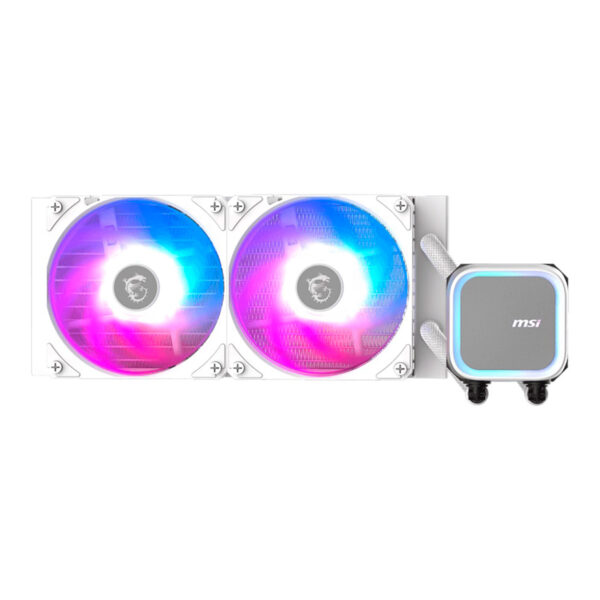 VENTILADOR P/CPU (MAG CORELIQUID A13 240 WHITE) ARGB, ENFRIAMIENTO LIQUIDO, 2 FAN, 240MM, BLANCO