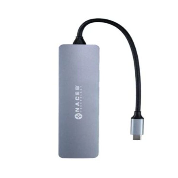 ADAPTADOR NACEB (NA-0127) HUB, USB TIPO C, 7 EN 1, 1* HDMI, 3*USB 3.0, 1*USB C, PD+SD/TF - Image 2
