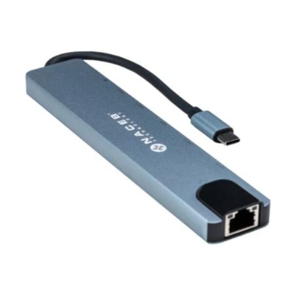 ADAPTADOR NACEB (NA-0128) HUB, USB TIPO C, 8 EN 1, 1*RJ45, 1* HDMI, 2*USB 2.0, 2*USB C, PD+SD/TF