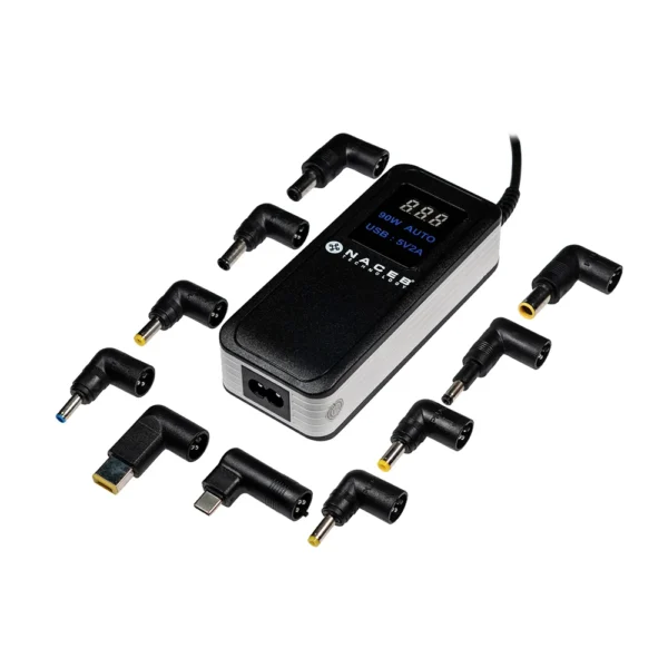 ADAPTADOR NACEB (NA-013) UNIVERSAL P/LAPTOP, 9 PUNTAS INTERCAMBIABLES, 90W - Image 2