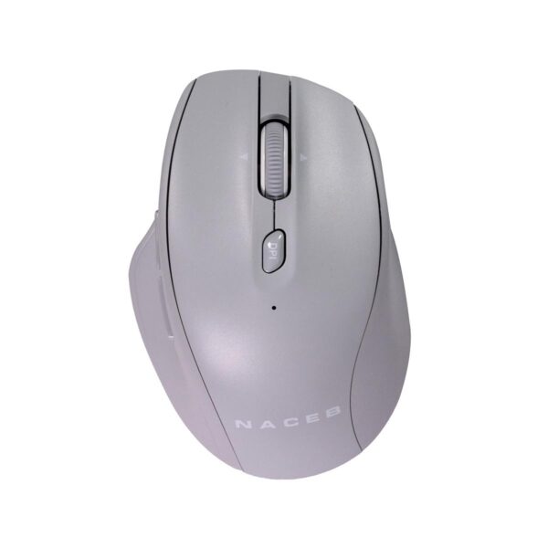 MOUSE INALAMBRICO NACEB (NA-0139G) DUAL MODE, USB 2.4, BLUETOOTH, 1600DPI, 5*BOTONES+RUEDA, GRIS