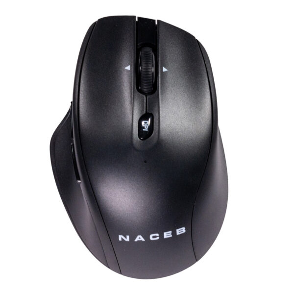 MOUSE INALAMBRICO NACEB (NA-0139N) DUAL MODE, USB 2.4, BLUETOOTH, 1600DPI, 5*BOTONES+RUEDA, NEGRO