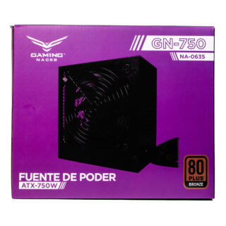 FUENTE DE PODER NACEB (NA-0635) 750W, ATX, 24 PINES, 2*EPS/ATX12V, 3*PCIE PAQUETE INDIVIDUAL