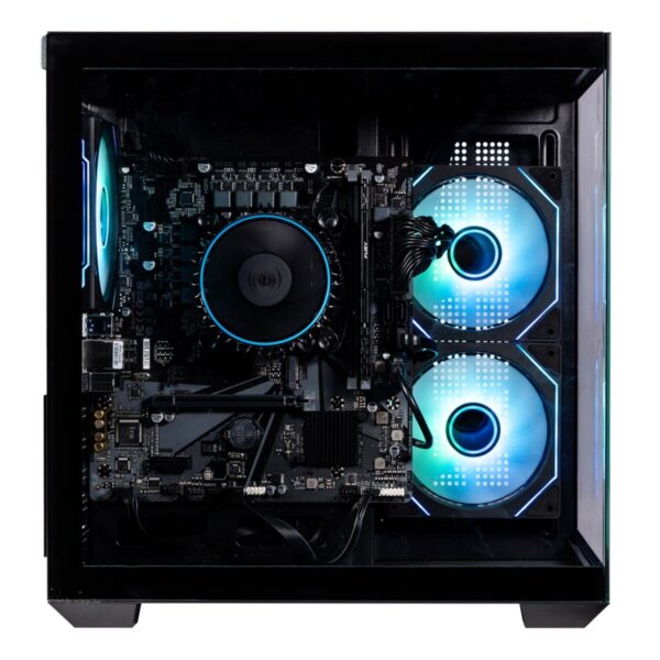 GABINETE NACEB (NA-0636N) GAMER MINI-PECERA, M-ATX, NEGRO, VENTANA, INCLUYE 3* VENTILADORES ARGB - Image 3