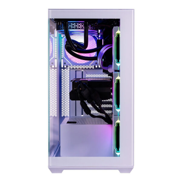 GABINETE NACEB (NA-0637B) GAMER, MEDIA TORRE ATX, 4*VENTILADORES, CRISTAL TEMPLADO, BLANCO - Image 2