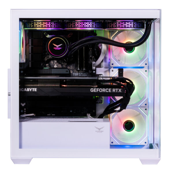 GABINETE NACEB (NA-0637B) GAMER, MEDIA TORRE ATX, 4*VENTILADORES, CRISTAL TEMPLADO, BLANCO - Image 3