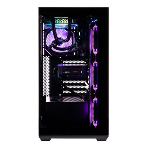 GABINETE NACEB (NA-0637N) GAMER, MEDIA TORRE ATX, 4*VENTILADORES, CRISTAL TEMPLADO, NEGRO - Image 2