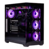 GABINETE NACEB (NA-0637N) GAMER, MEDIA TORRE ATX, 4*VENTILADORES, CRISTAL TEMPLADO, NEGRO