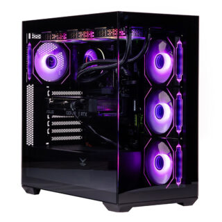 GABINETE NACEB (NA-0637N) GAMER, MEDIA TORRE ATX, 4*VENTILADORES, CRISTAL TEMPLADO, NEGRO
