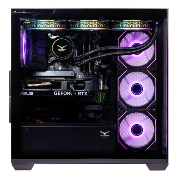 GABINETE NACEB (NA-0637N) GAMER, MEDIA TORRE ATX, 4*VENTILADORES, CRISTAL TEMPLADO, NEGRO - Image 3