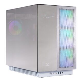 GABINETE NACEB (NA-0640) GAMER E-ATX, ALUMINIO Y CRISTAL TEMPLADO, 8*VENTILADORES(NO INCLUIDOS)