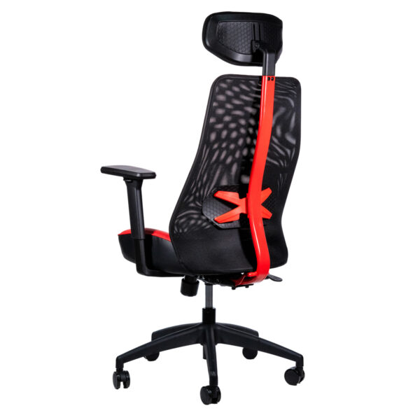 SILLA GAMING NACEB (NA-09S4R) X-ONE ROJO, RESPALDO DE MALLA, BASE DE NAYLON, 5*PUNTOS DE AJUSTE - Image 3