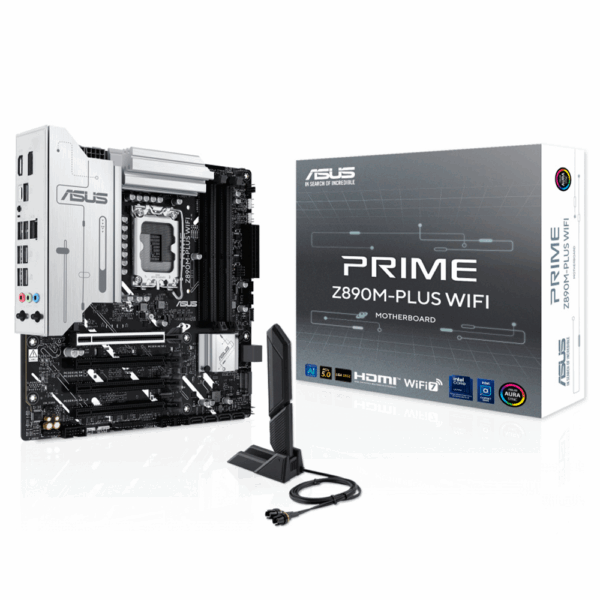 MOTHERBOARD ASUS (PRIME Z890M-PLUS WIFI) SOCKET 1851,4*DDR5,HDMI,USB-C,VGA,PCIE-4.0,WIFI7,MICRO ATX
