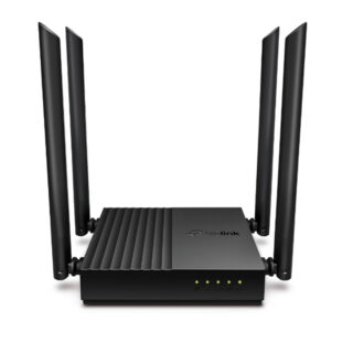 ROUTER TP-LINK (ARCHER C64) MU-MIMO FIREWALL, 1200MBPS, 5X ETHERNET, DUAL 2.4/5GHZ, 4X ANTENAS