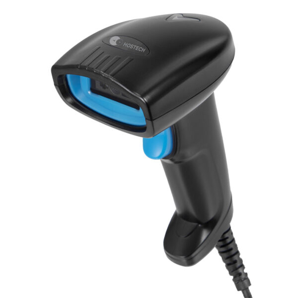 LECTOR DE CODIGOS STYLOS (HTPOSSC1B) HOSTECH HT-200, 1D/2D, 1*USB 1.5, NEGRO, DETALLES EN AZUL - Image 2