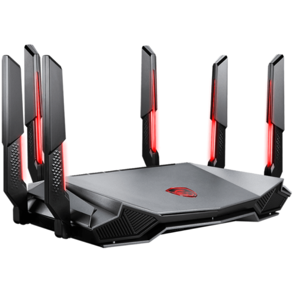ROUTER MSI (RADIX AXE6600 WIFI 6E TRI-BAND GAMING ROUTER) WIFI6E 6GHZ 6600MBPS 4CORE/1.8GHZ 6ANTENAS - Image 3
