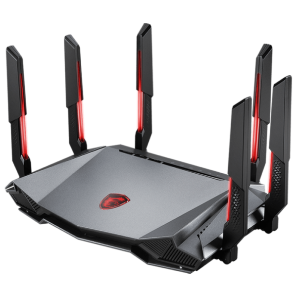 ROUTER MSI (RADIX AXE6600 WIFI 6E TRI-BAND GAMING ROUTER) WIFI6E 6GHZ 6600MBPS 4CORE/1.8GHZ 6ANTENAS - Image 2
