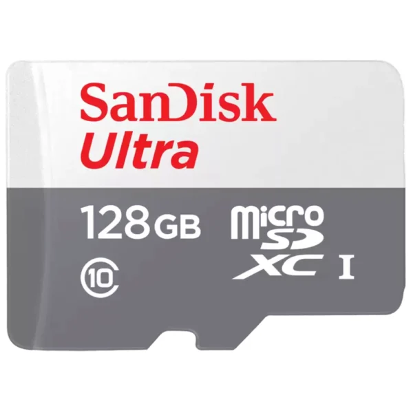 MEMORIA MICROSD SDHC SANDISK ULTRA, (SDSQUNR-128G-GN3MA) 128GB, UHS-1, CLASE 10 C/ADAPTADOR