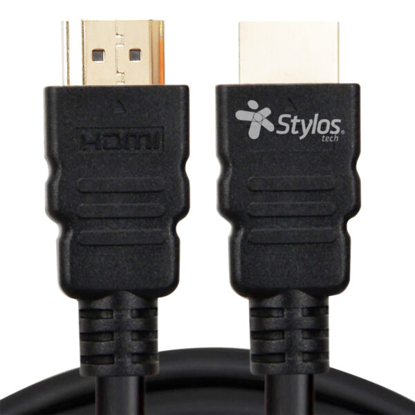 CABLE STYLOS (STACHD3B) HDMI MACHO - HDMI MACHO, 2 METROS, NEGRO, EN BOLSA