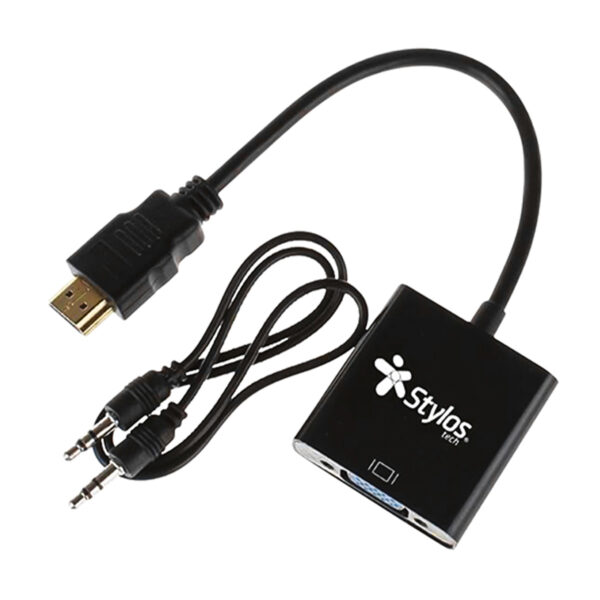 ADAPTADOR STYLOS (STACHV1B) HDMI MACHO A VGA HEMBRA, NEGRO - Image 2