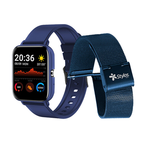 SMARTWATCH STYLOS (STASWM3CA) SW2, PANTALLA 1.69", ANDROID/IOS, BLUETOOTH 4.0, CORREA METALICA, AZUL