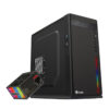 GABINETE STYLOS (STGASC1B) SECAI, MICRO ATX, 2*USB 1.0, 1*USB 3.0, RGB, FUENTE 550W, NEGRO