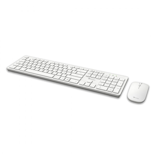 KIT TECLADO Y MOUSE INALAMBRICO STYLOS (STPKTM5W),105 TECLAS,MOUSE 2 BOTONES,1600DPI,USB NANO,BLANCO - Image 2