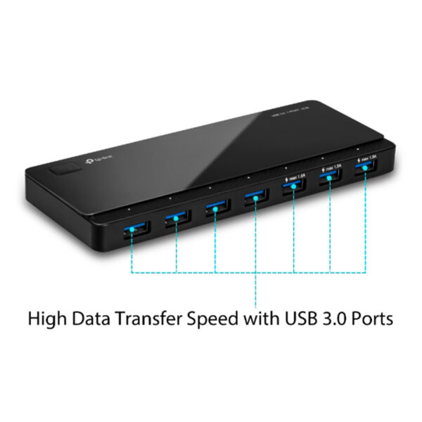 ADAPTADOR TP-LINK (UH700) HUB, CONCENTRADOR USB, 7X USB 3.0, 5000MBPS, NEGRO - Image 2
