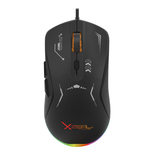MOUSE XZEAL (XSAMGA2B) XST-401, 6 BOTONES, RGB, 7200DPI, USB 1.5 M, NEGRO