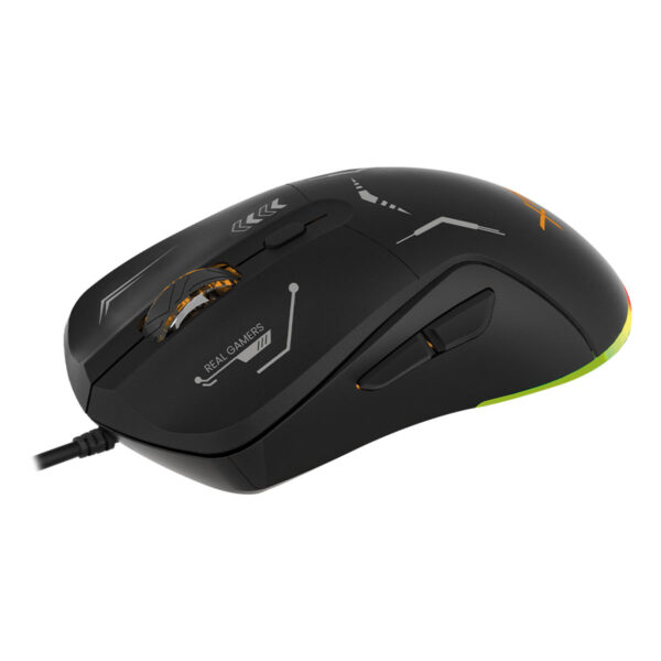 MOUSE XZEAL (XSAMGA2B) XST-401, 6 BOTONES, RGB, 7200DPI, USB 1.5 M, NEGRO - Image 2