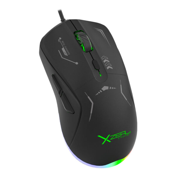 MOUSE XZEAL (XSAMGA2B) XST-401, 6 BOTONES, RGB, 7200DPI, USB 1.5 M, NEGRO - Image 3