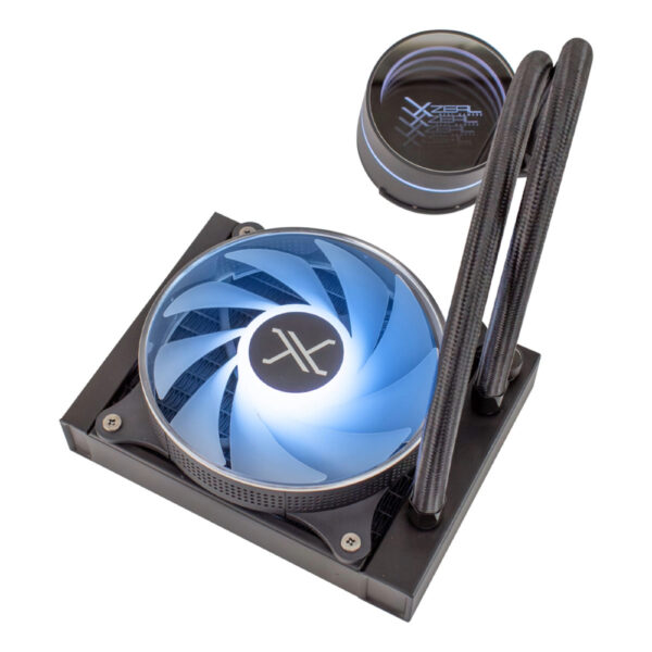 VENTILADOR P/CPU XZEAL (XZC0409B) XZ-409, REDONDO, 120MM, AMD/INTEL,ARGB,ENFRIAMIENTO LIQUIDO,NEGRO