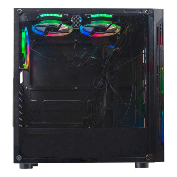 GABINETE XZEAL (XZCGB03B) XZ120, ATX, CRISTAL, 3*VENT RGB, SIN FUENTE, NEGRO - Image 3