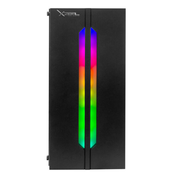 GABINETE XZEAL (XZCGB03B) XZ120, ATX, CRISTAL, 3*VENT RGB, SIN FUENTE, NEGRO - Image 2
