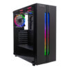 GABINETE XZEAL (XZCGB03B) XZ120, ATX, CRISTAL, 3*VENT RGB, SIN FUENTE, NEGRO