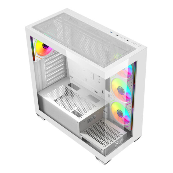 GABINETE XZEAL (XZCGB08W) YRDEN XZ140, ATX, CRISTAL, 4*VENT RGB, SIN FUENTE, BLANCO - Image 2