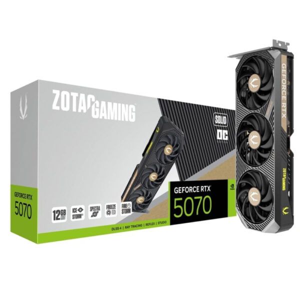 TARJETA DE VIDEO ZOTAC (ZT-B50700J-10P) RTX 5070, 12GB, GDDR7, 256 BTS