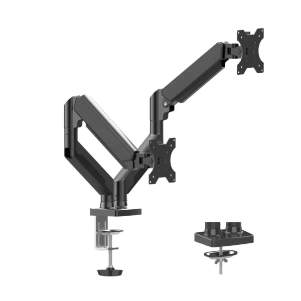 BRAZO DE SOPORTE PARA MONITOR NACEB (NA-0214) NEGRO, MONTAJE DE MESA, P/PANTALLA 10"-32", DOBLE - Image 3