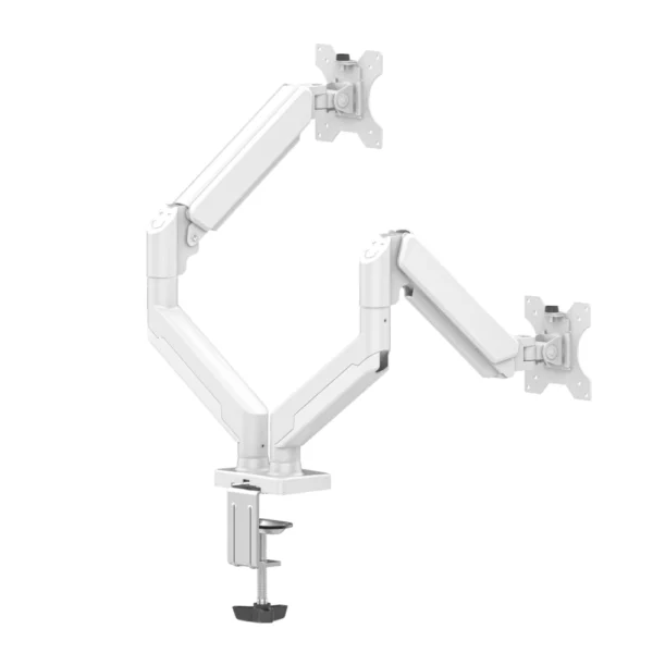 BRAZO DE SOPORTE PARA MONITOR NACEB (NA-0215) BLANCO, MONTAJE DE MESA, P/PANTALLA 10"-32", DOBLE