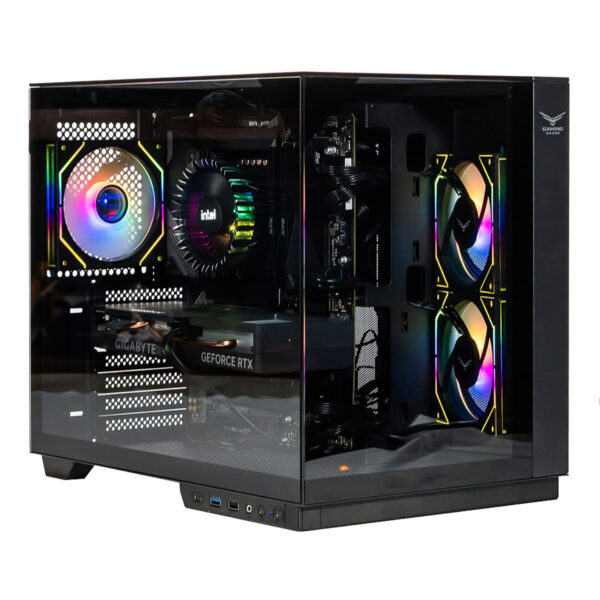 GABINETE NACEB (NA-0638) GAMER M-ATX, ITX, CRISTAL TEMPLADO, NEGRO