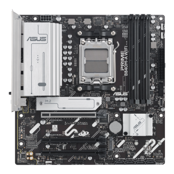 MOTHERBOARD ASUS (PRIME B840M-A WIFI) SOCKET AM5,4*DDR5,HDMI,2*DP,PCIE-4.0,WIFI6E, MICRO ATX