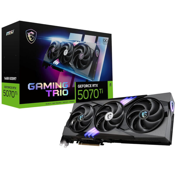 TARJETA DE VIDEO MSI (RTX 5070 Ti 16G GAMING TRIO OC PLUS) RTX 5070Ti, 16GB, GDDR7, 256 BTS