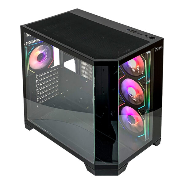 GABINETE XZEAL (XZGAXT1B) X-TRON,MICRO ATX,CRISTAL+METAL, 4*VENT ARGB,USB 3.0,SIN FUENTE,NEGRO - Image 2