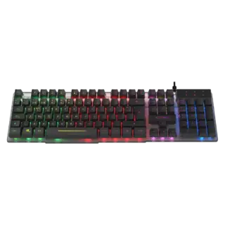 TECLADO ALAMBRICO ACTECK (AC-939195) AUREAN II TA220G, MEMBRANA, RGB, TRANSLUCIDO
