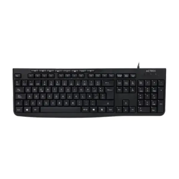 TECLADO ALAMBRICO ACTECK (AC-940146) INSPIRE PRIME TA222, MEMBRANA, MULTIMEDIA, NEGRO