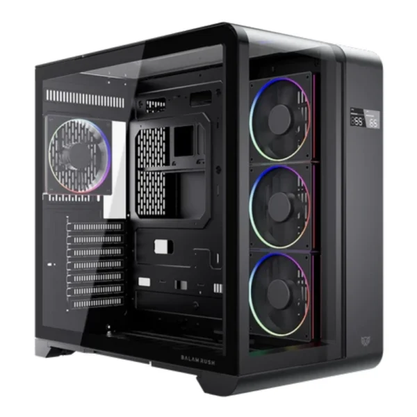 GABINETE BALAM RUSH (BR-941594) TANK EXPERT CURVE 7400,ATX,1*USB-C,CRISTAL TEMP,1 FAN,DISPLAY,NEGRO